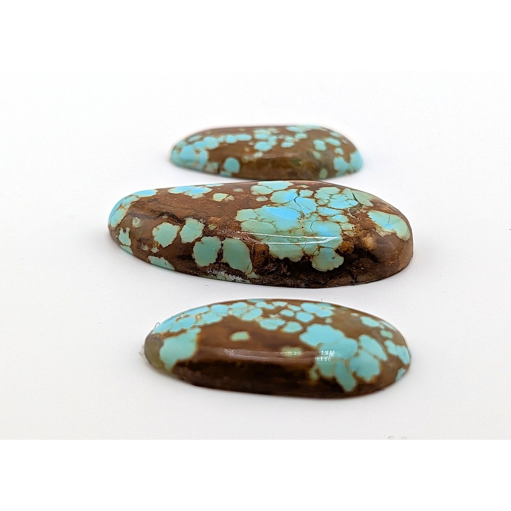 Authentic No. 8 Mine Turquoise RARE 100 Carats Spiderweb Matrix Nevada USA Gem * - Picture 5 of 10